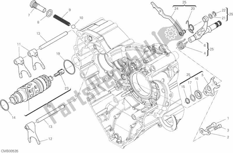 Tutte le parti per il Camma Forcella - Cambio del Ducati Diavel 1260 Thailand 2020